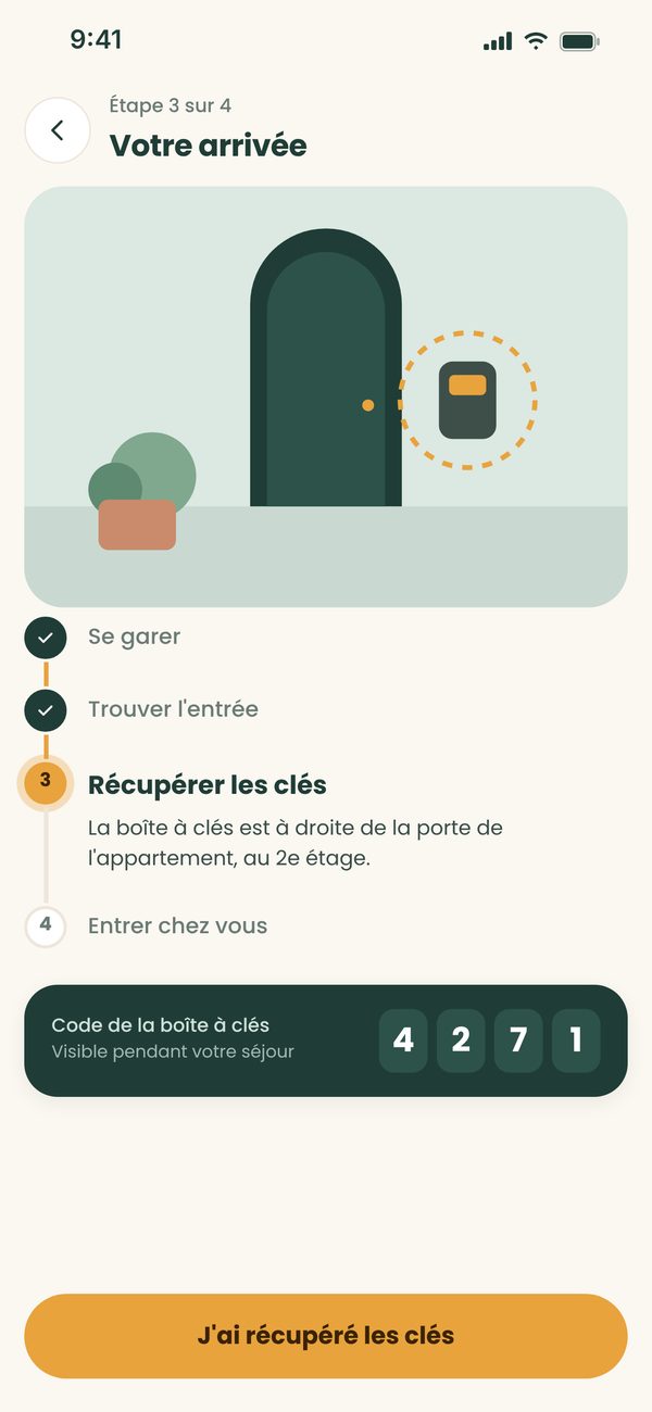 Écran Nidélo : L’arrivée pas à pas